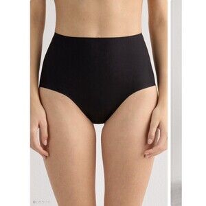 Chantelle Black Soft Stretch Seamless High Cut Comfort Brief Panty One Size New